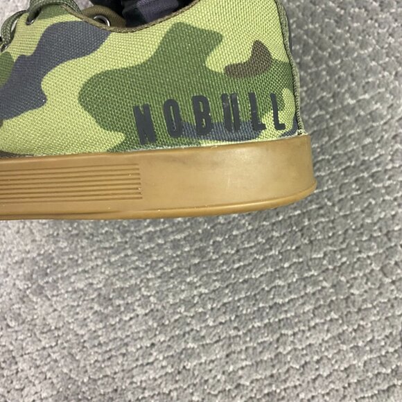 Nobull Shoes Trainers Sneakers Men's 3.5 Women's 3 Camo Canvas Gum Sole Green - Picture 4 of 10